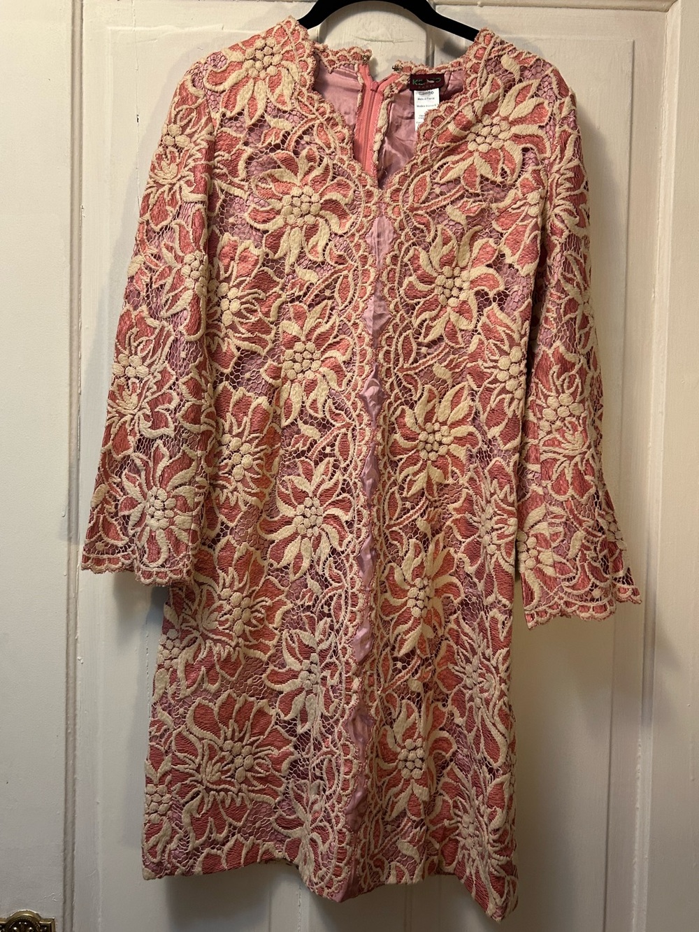 Kenzo Paris vintage lace floral mini dress